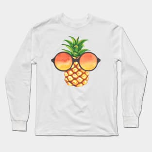 Pineapple with sun glass Long Sleeve T-Shirt